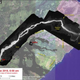 Mapa térmico del sistema de fisuras y flujo de lava.